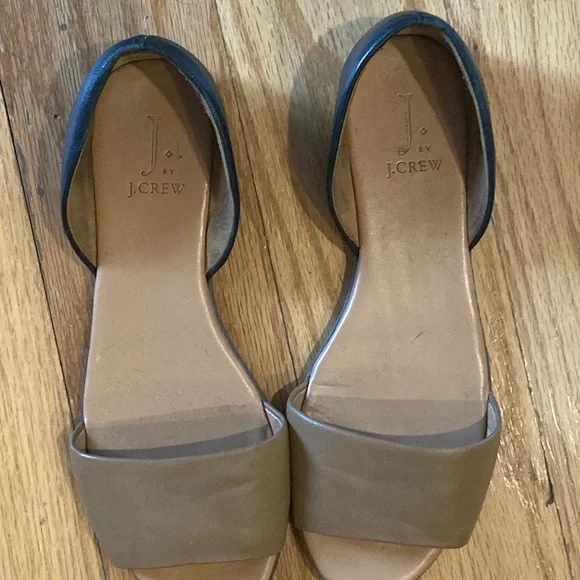 J crew size 7 1/2 Black and Tan Women's Flats - Picture 3 of 5